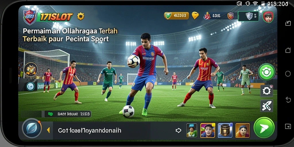 Tangkapan layar permainan 171SLOT yang mendebarkan dan penuh aksi olahraga.