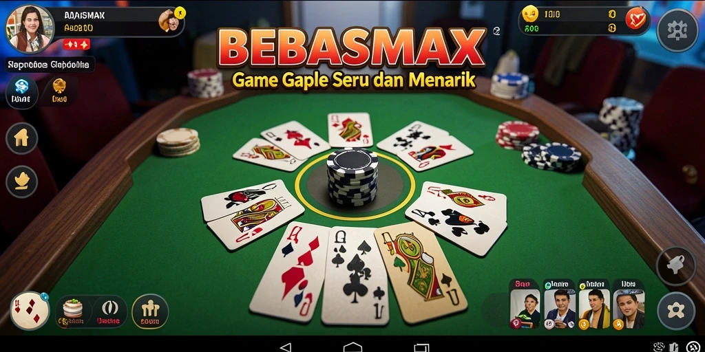 Gameplay seru BEBASMAX dengan teman-teman di Gaple.