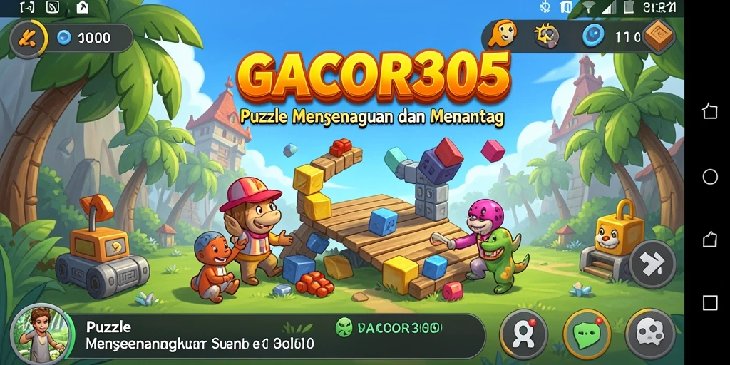 Screenshot menampilkan gameplay seru di GACOR305 dengan puzzle yang menantang.