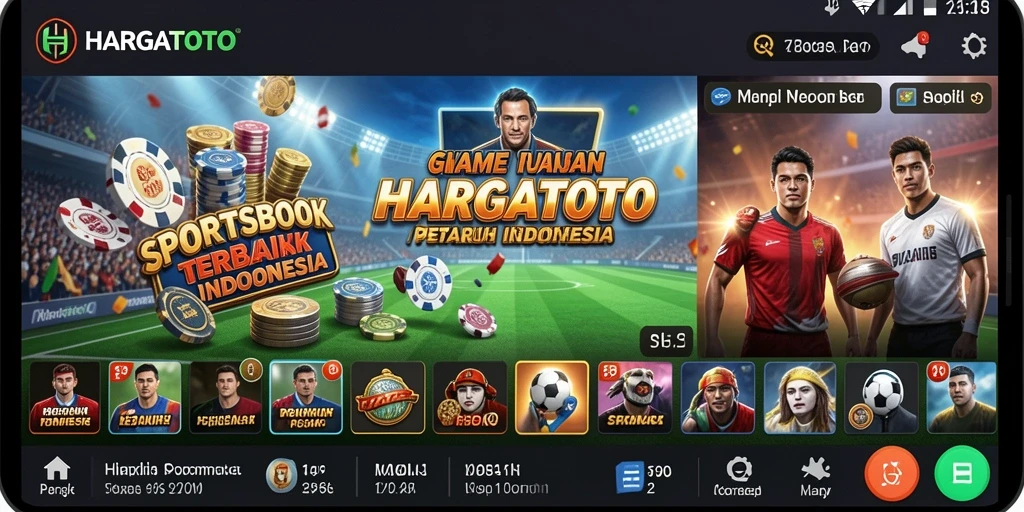 Tampilan HARGATOTO menunjukkan pengalaman taruhan yang seru dan interaktif.