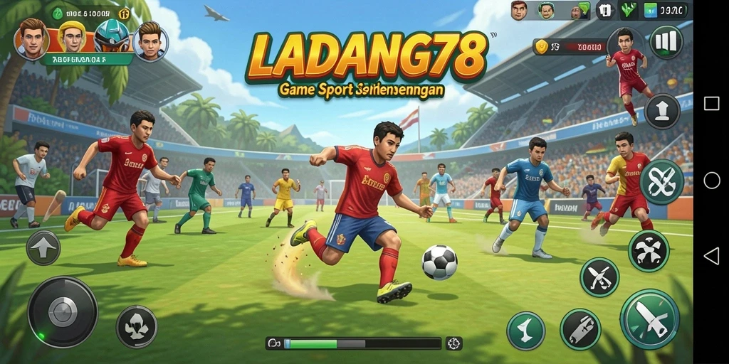 Screenshot dari gameplay <strong>LADANG78</strong> menampilkan aksi olahraga yang mendebarkan.