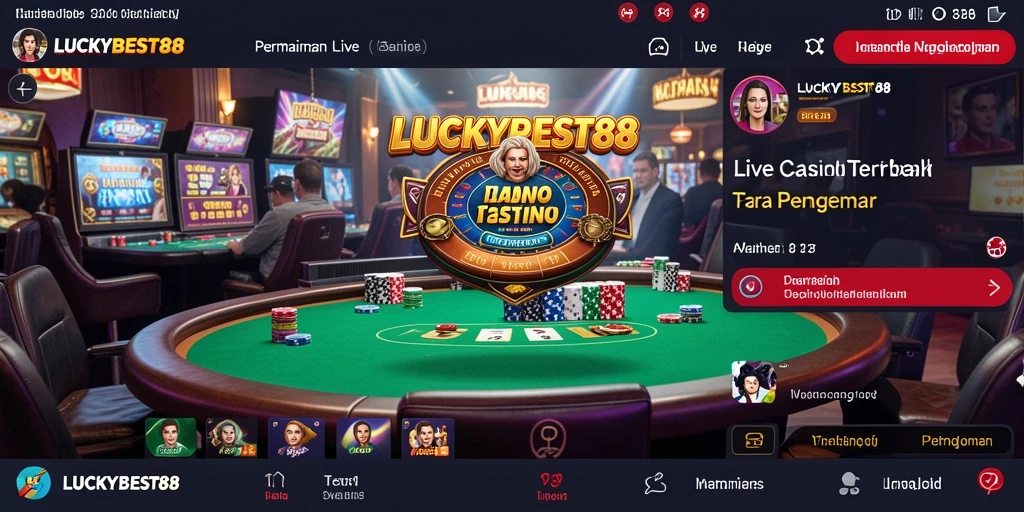 Tampilan gameplay mendebarkan di LUCKYBEST88 dengan dealer langsung.