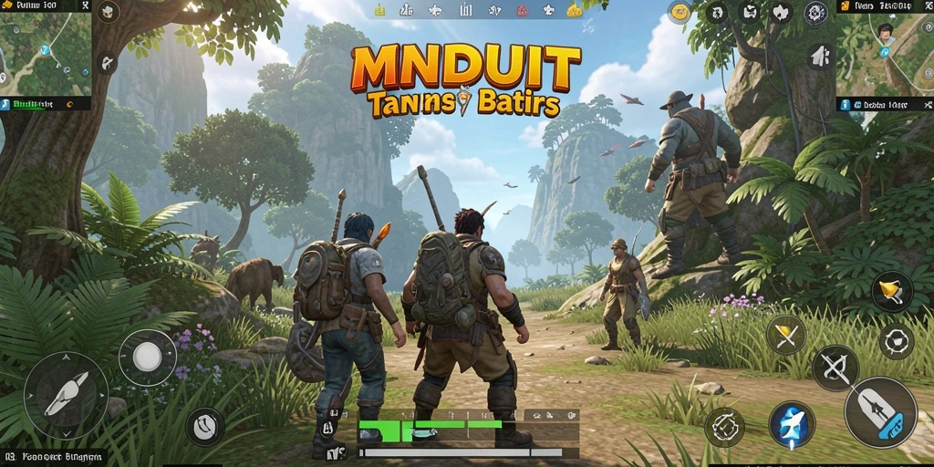 Gameplay mendebarkan dalam dunia terbuka MNDUIT yang penuh warna.