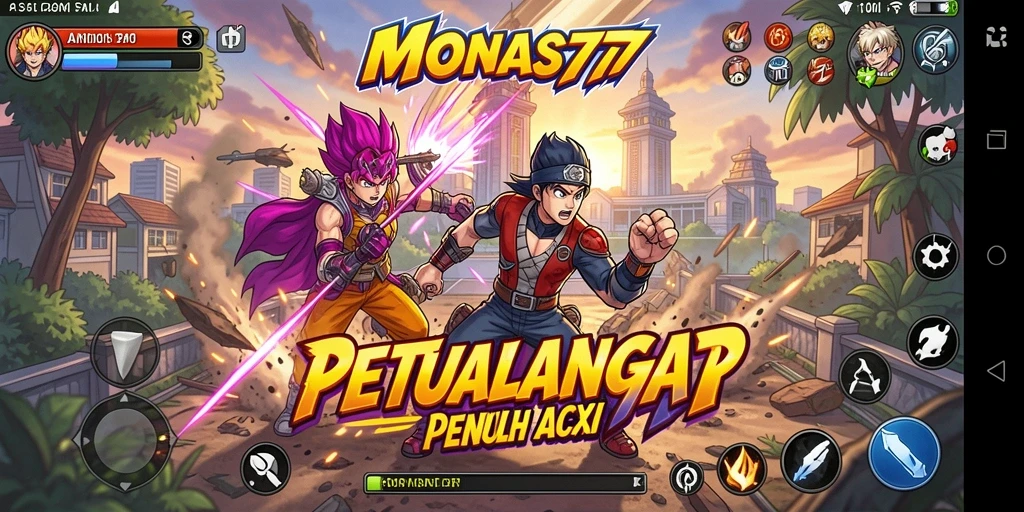 Tampilan gameplay seru di dunia Anime MONAS77.