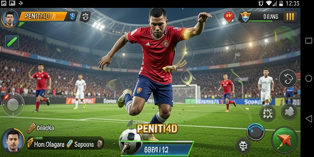 Screenshot gameplay PENITI4D dengan aksi seru olahraga.