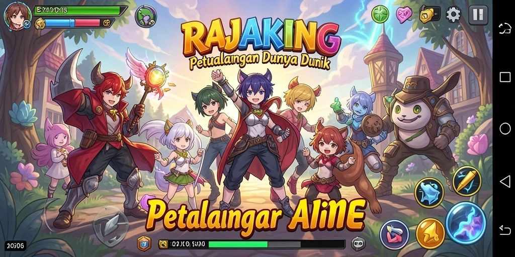 Tampilan gameplay RAJAKING yang memukau dan penuh aksi.