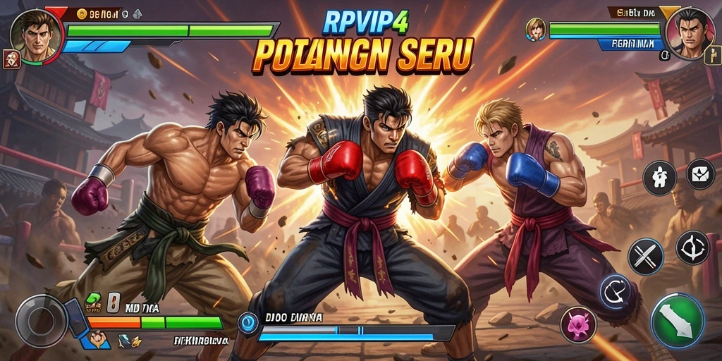 Screenshot RPVIP4 menampilkan aksi pertarungan yang mendebarkan dan karakter unik.