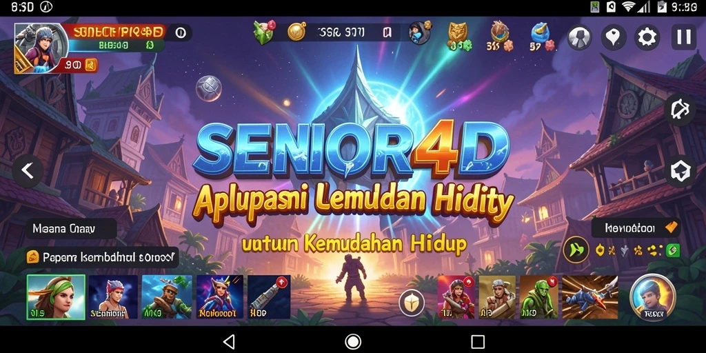 Tangkapan layar utama SENIOR4D yang menunjukkan antarmuka pengguna yang sederhana dan fungsional.