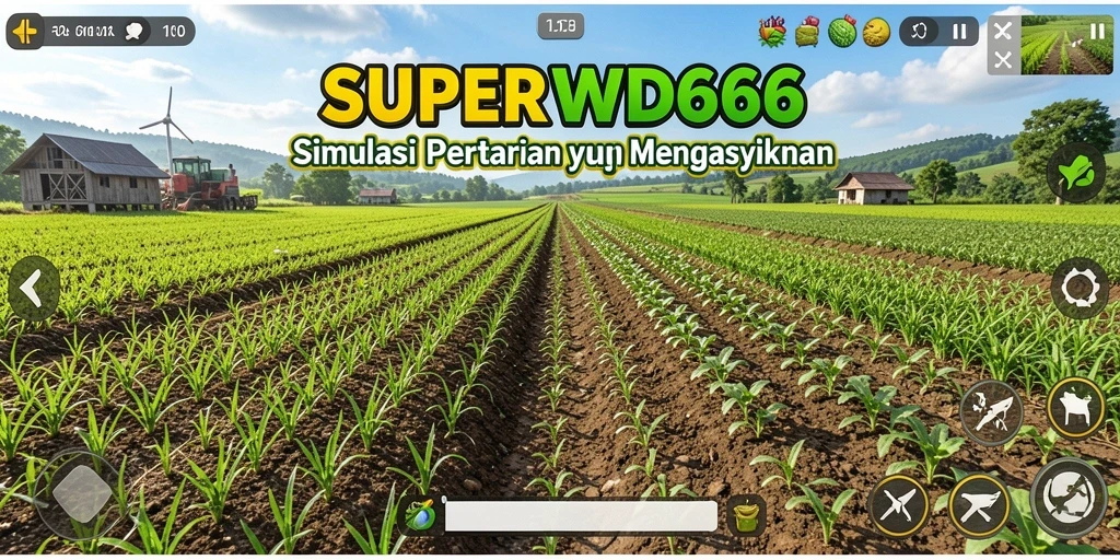 Gameplay menarik dalam SUPERWD666 dengan aktivitas bertani yang seru.