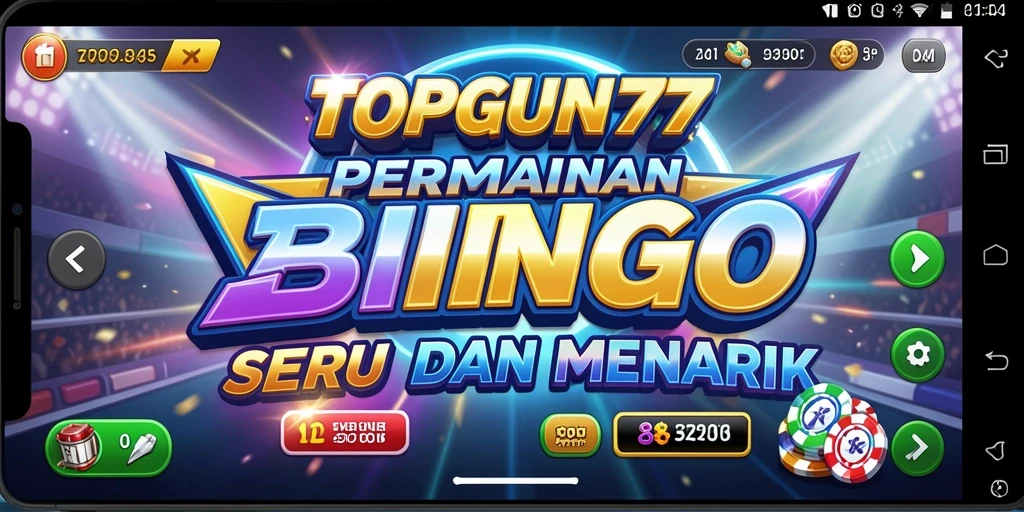 Tampilan gameplay seru dalam permainan Bingo TOPGUN77 yang menarik.