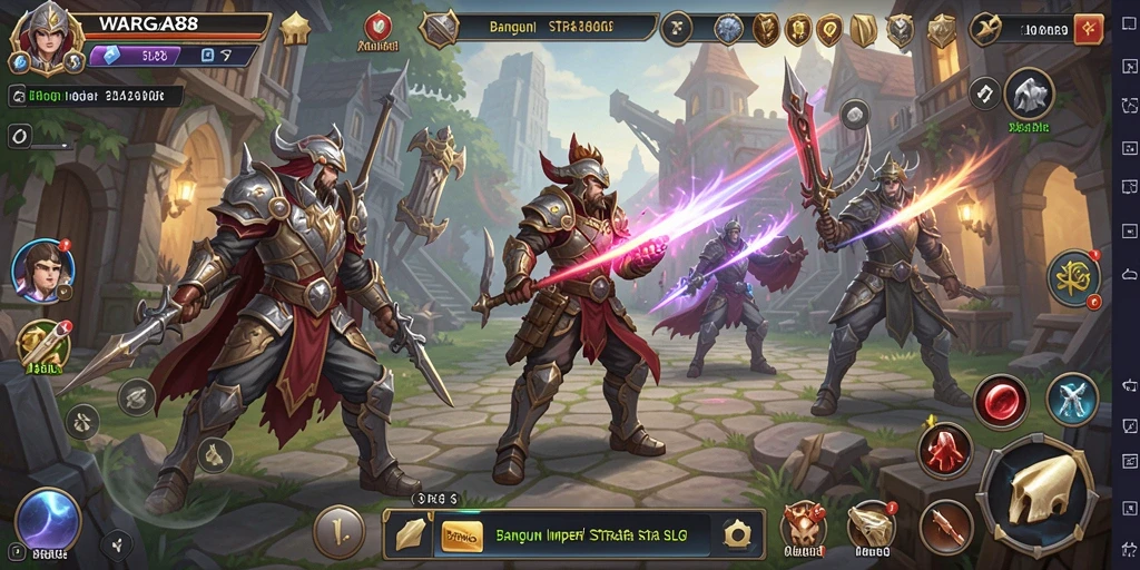 Tampilan gameplay menarik dan interaksi antar pemain dalam WARGA88.