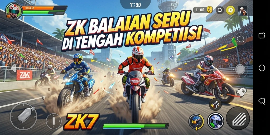 Gameplay ZK7 menampilkan kecepatan tinggi dan adrenalin.